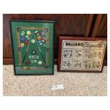 BULLETIN BOARD, BILLARD PRINT AND PLAQUE