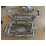 WIRE BASKETS W/ COLORED ACCENT STONES 14" & 17.5"