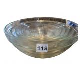 8 NESTING GLASS BOWLS DUPALEY FRANCE