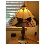 LEADED GLASS LAMP 24" H X 17" W
