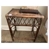 BAMBOO SIDE TABLE 23" H X 18" X 23"