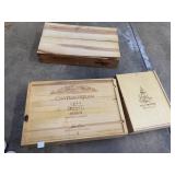 3 WOOD WINE BOXES
