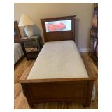 LIGHT HEAD TECH SINGLE BED W/ FOOT BOARD (3)