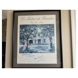 PRINT SIGNED BY CELEBRITY CHEF AT HIS RESTAURANT