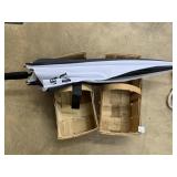 CHIP BASKETS AND UMBRELLA