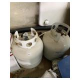 PROPANE TANKS ONE FULL ONE EMPTY