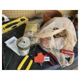 WIRE STRIPPERS, PLUG, PLYERS, SCREWDRIVER, LEVEL
