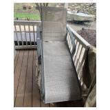 CAST ALUMINUM FRAME LOUNGE CHAIRS WITH COVERS