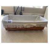 LONGABERGER BASKET W/ LINER 14.5" X 7" X 4" H