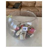 GLASS BOWL W/ MATCHES