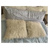 BODY PILLOW & 2 FAUX FUR PILLOWS