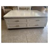 MODERN COFFEE TABLE W/ BASE STORAGE 40" W X 50" X