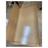 OVAL PATIO GLASS TOP 40.5" X 82.75" WAVY GLASS