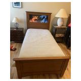 LIGHT HEAD TECH SINGLE BED W/ FOOT BOARD (3)