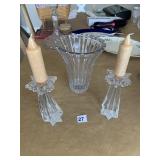VASE AND CURVED BASE CANDLESTICKS