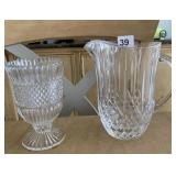 PITCHER AND UNMARKED VASE