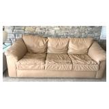 ITALIAN LEATHER SOFA 92" L X 38" D - 3 ADJUSTABLE