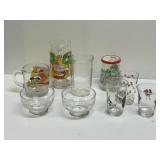 VINTAGE GLASS DAIRY QUEEN CUPS, WOODSTOCK GLASS,