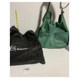 TIGNANELLO PURSE GREEN, MAKOWSKY DUST COVER 10" H