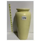 YELLOW VASE UNMARKED 11" H