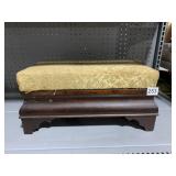 ANTIQUE FOOT STOOL NEEDS REUPHOLSTERED