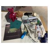 INCENSE PURNER, REMINGTON CLOCK, SPOTLIGHT, DOR.