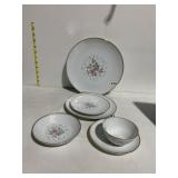 NORITAKE DINNER SET SERVING FOR 1 ROSEBUD PATTERN