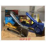 2 STAPLE GUNS WITH BOXES OF STAPLES