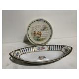NIPPON HAND PAINTED SMALL TRAY, PLATE MARKED ON