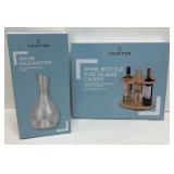 NEW IN BOX WINE DECANTER AND WINE BOTTLE AND