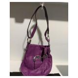 B, MAKOWSKY PURSE PURPLE WITH DUST COVER 11" H X