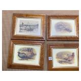 FRAMED PRINTS BURLED WOOD FRAMES