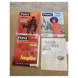 1963 POST MAGAZINES 4 PC.