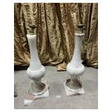 25" H SOLID STONE LAMPS ONE NEED GLUED ON EDGE -