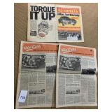 OLD CAR NEWSPAERS AND HEADLINE MAGAZINES