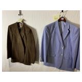 BLUE 42 S JACKET AND SUEDE 17" ACROSS SHOULDERS