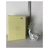 LENOX ART GLASS DEER 7" H IN OB