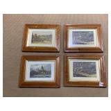 FRAMED PRINTS BURLED WOOD FRAMES