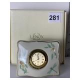 LENOX MORNINGSIDE COTTAGE CLOCK, 3", NIB