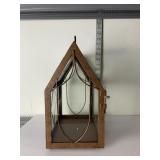 STEEP TOP LANTERN HOLDER -13"H X 7"D X 10.5" W