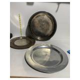 WILTON SERVING PLATE 14.5", SILVER PLATE TRAYS