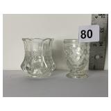 HOBNAIL AND CLEAR TOOTHPICK HOLDERS