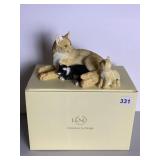 LENOX MOTHER CAT AND KITTEN FIGURINE, NIB