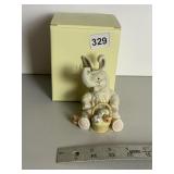 LENOX BUNNY BOUNCE EASTER ELEPHANT FIGURINE, 4",