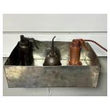 3 VINTAGE OILER CANS