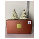 LENOX SALT/PEPPER SHAKERS IN OB DECORATED TREE