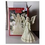 LENOX LIGHT UP ANGEL TREE TOPPER IN OB