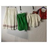 VINTAGE ETHNIC COSTUME WITH TWO SKIRTS BLOUSE