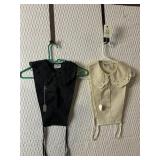 TWO DICKIES WITH OPENWORK EMBROIDERY COLLAR AND