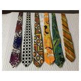 SIX FUNKY MENï¿½S VINTAGE TIES NO LABELS POSSIBLY